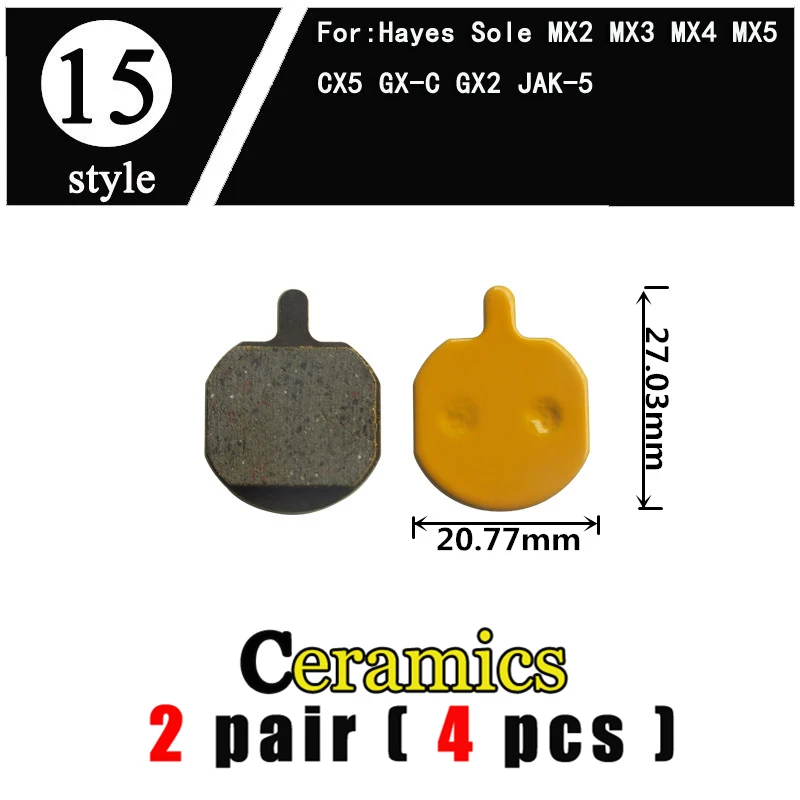 2 пара MTB горный велосипед Велоспорт дисковые Тормозные колодки для Hayes подошва MX2