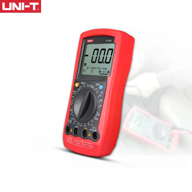 UNI-T UT105 UT107 LCD Автомобильный ручной мультиметр AC/DC вольтметр тестер измерители с