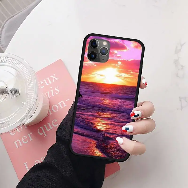 

Sunset Red Phone Case for iPhone 11 12 mini pro XS MAX 8 7 6 6S Plus X 5S SE 2020 XR