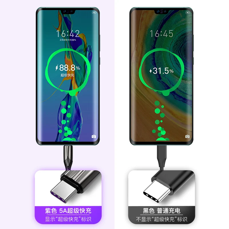 Кабель USB C CHOETECH 5A/40 Вт Сверхбыстрая Зарядка для Huawei Mate 30 Pro P20 быстрая зарядка