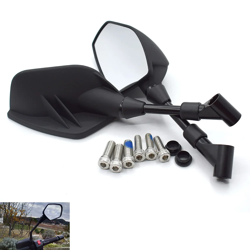 Универсальное зеркало заднего вида для мотоцикла 8 мм 10 черное YAMAHA YZF R1 R6 R6S YZF-R25