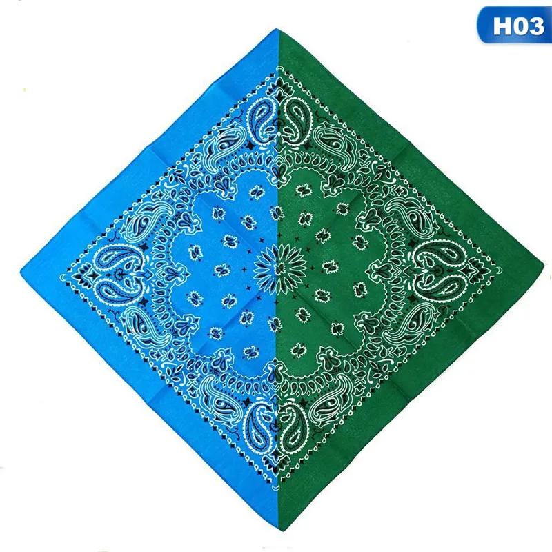 Модный квадратный шарф бандана в стиле хип хоп 100% хлопок размер 54 см * черно