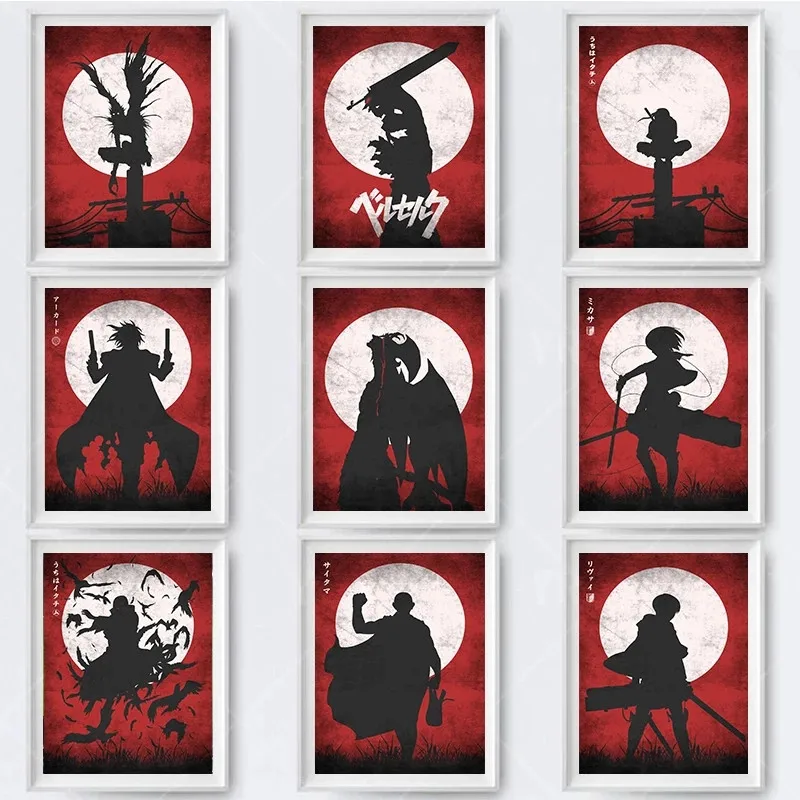 

Classic anime canvas painting cartoon posters and prints printing murals children's room home wall decoration painting pictures