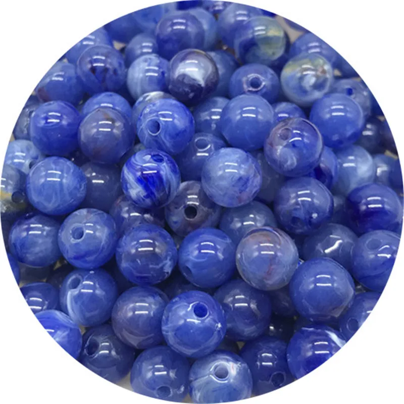 6/8/10mm Round Acrylic Beads Clouds Effect For Jewelry Makeing Bracelet Necklace DIY Accessory | Украшения и аксессуары