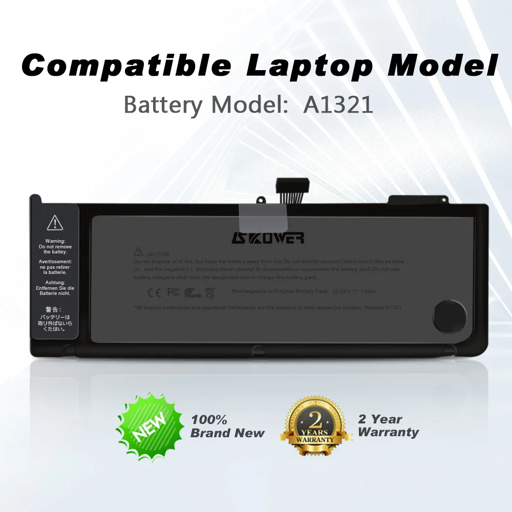 Аккумулятор для ноутбука SKOWER 73WH A1321 Apple Macbook Pro 15 дюймов A1286 (версия 2009