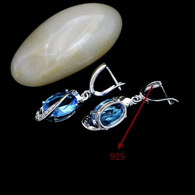 Модные Винтажные серьги-подвески из стерлингового серебра 925 пробы с ярким