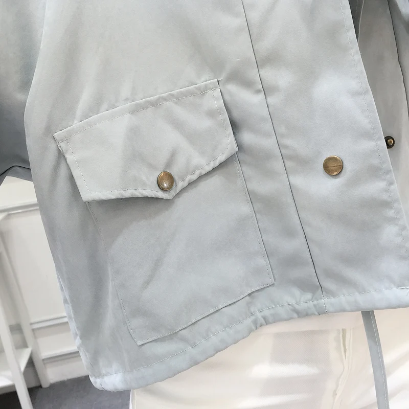 Модная Корейская дикая свободная однотонная короткая джинсовая куртка для