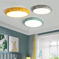 nordic bedroom led ceiling lamp round macaron childrens dining living room iron simple modern industrial light decorate fixture