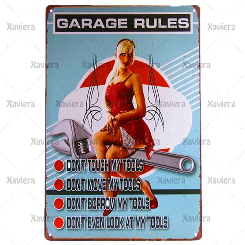 

Sexy Lady Metal Tin Signs Art Wall Sticker Decoration Pub Cafe Bar Party Garage Car Shop Metal Plaque Vintage Poster 20X30Cm