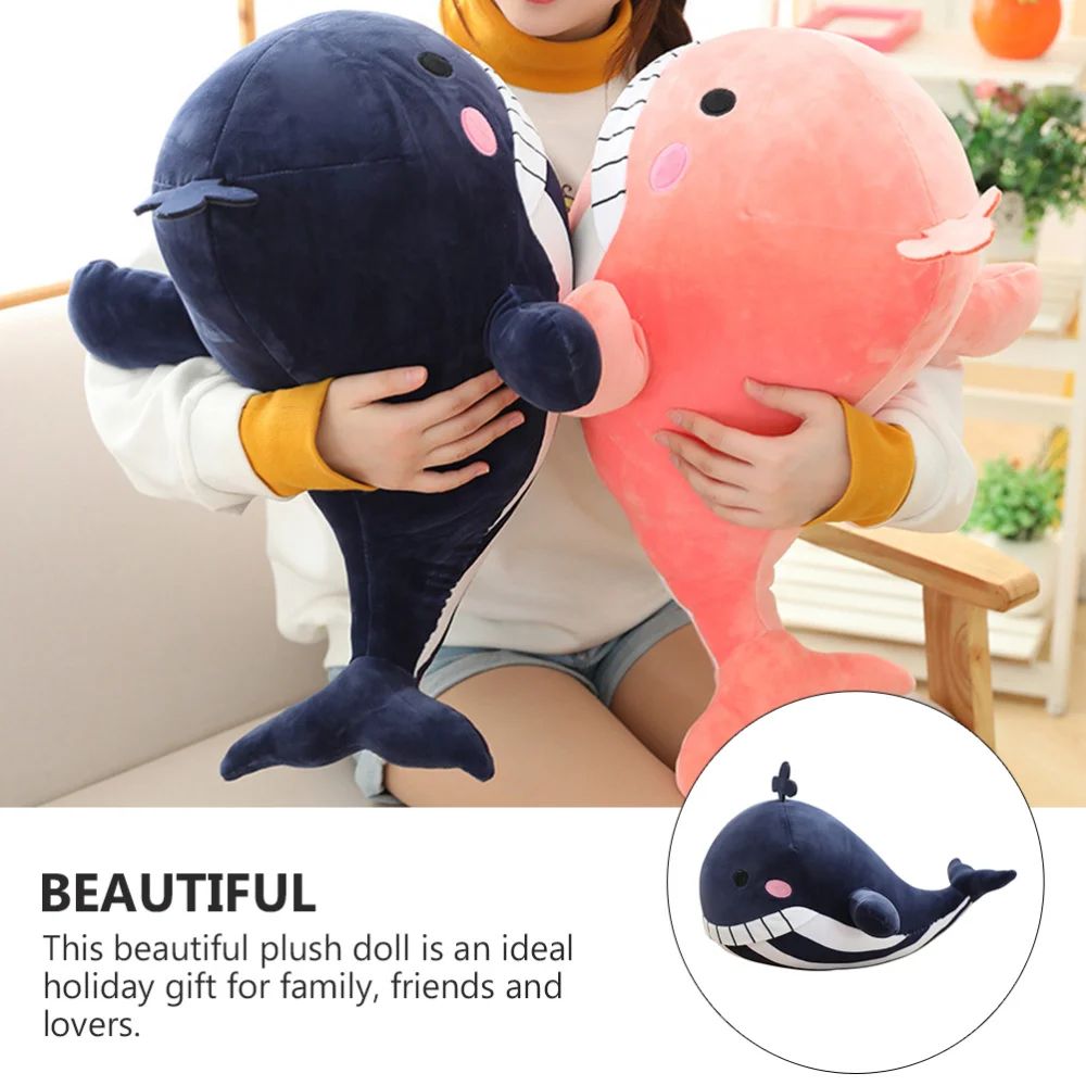 

Beautiful Plush Whale Doll Stuffed Whale Lovely Kids Plaything (Blue)