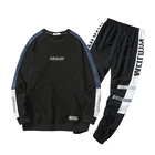 Мужские брендовые новые хлопковые комплекты, осенне-весенний Повседневный мягкий спортивный костюм, куртка, Мужская толстовка, спортивные штаны, комплекты из 2 предметов, спортивный костюм для мужчин 4XL