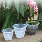 Горшки для орхидей Meshpot из прозрачного пластика с отверстиями, 1012 15 см, с функцией обрезки воздуха, слоты для роста корней, декор для сада # Y