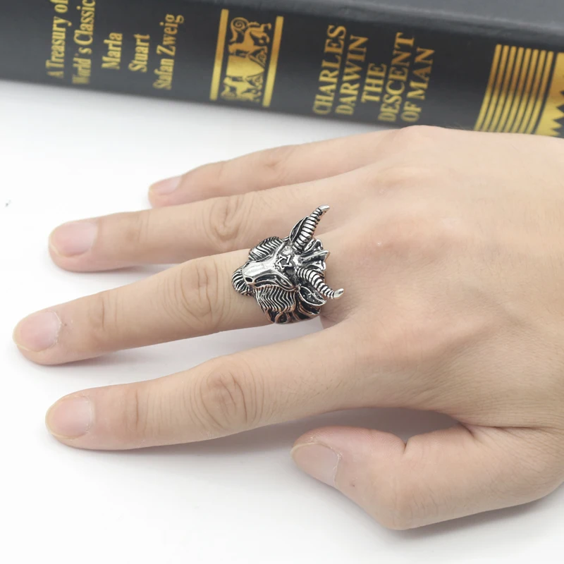 Модные бычьи кольца для мужчин винтажные паровые панк мужские с животными