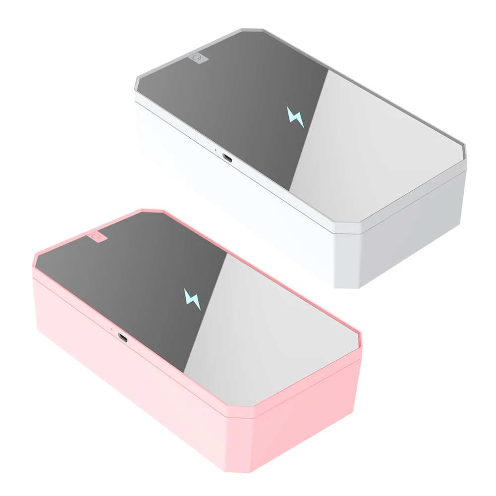 

UV Phone Sanitizer UVC Light Disinfector Household Disinfection Sterilization Tools Wireless Charger Vanity Mirror