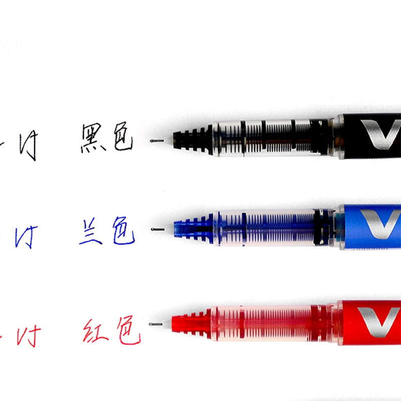 

3Pcs Pilot V-ball BL-VB5 Straight Liquid Ball Point Pen 0.5mm Round Head Neutral Pen Smooth Large Capacity Student Stationery