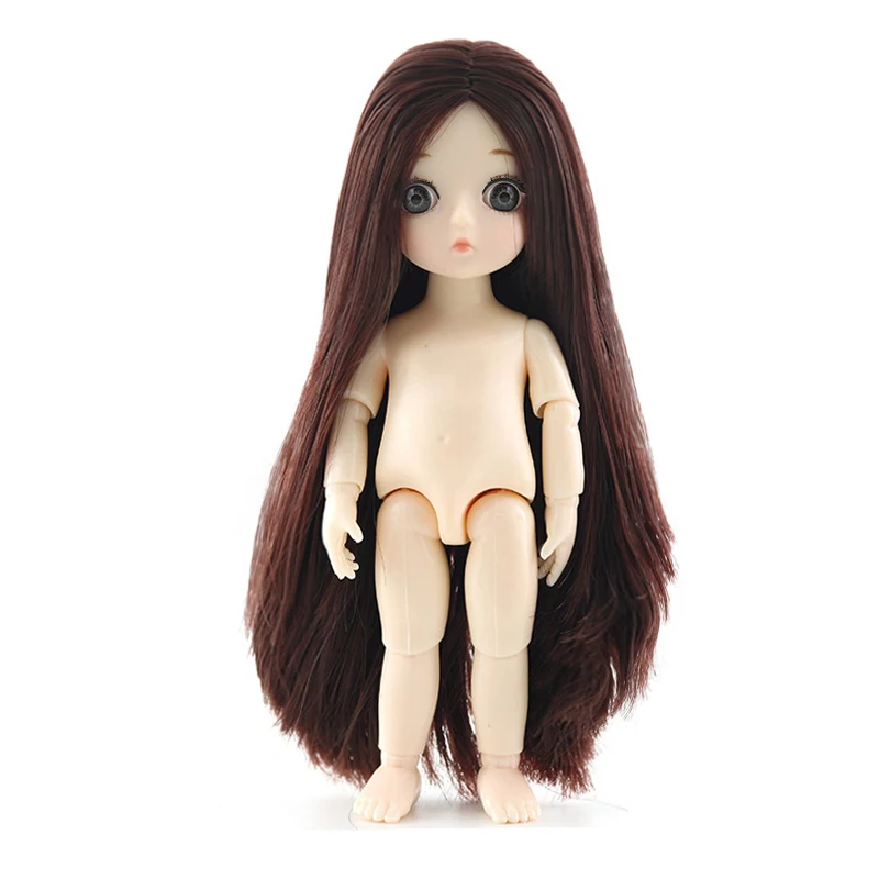 Подвижная шарнирная кукла 13 игрушки 1/8 BJD Детская голая 16 см для практики макияжа