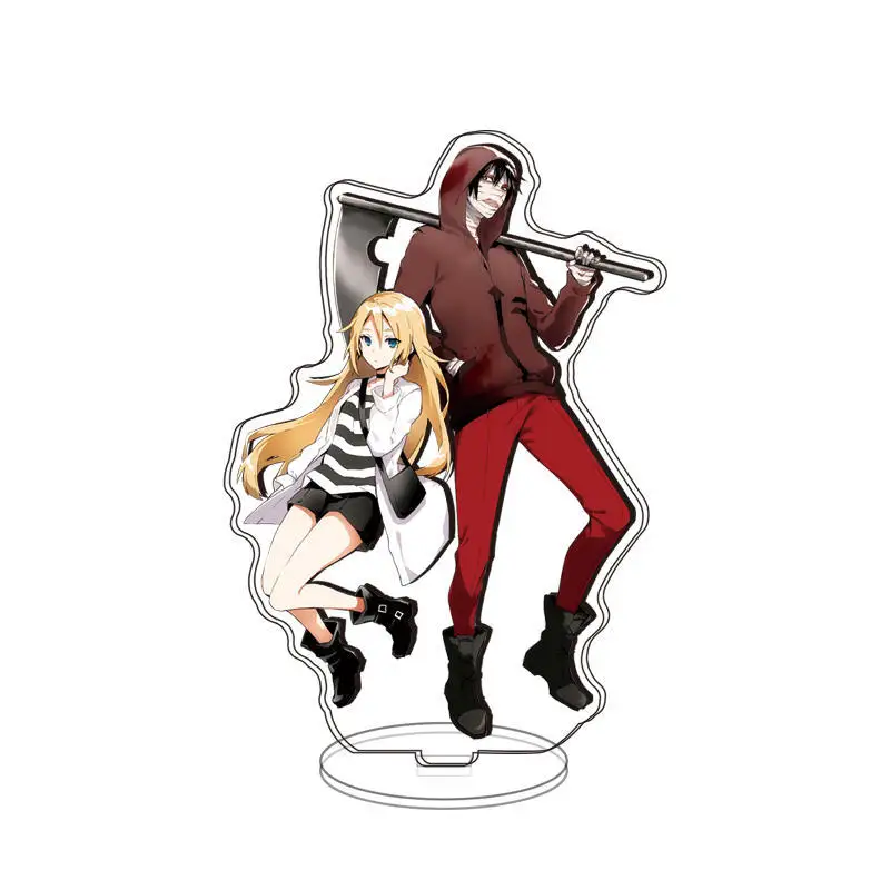 

Anime Angels of Death Keychain Cartoon Comic Figure Acrylic Desk Stand Model Man Keyring For Women Kawaii Trinket Fans Gifts