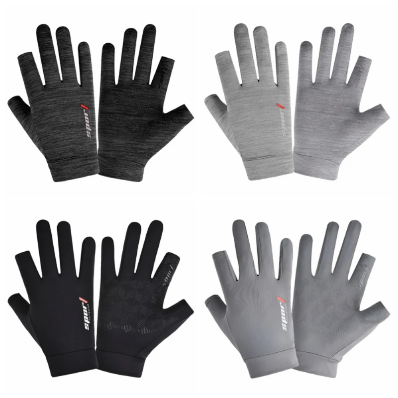 Перчатки для рыбалки спорта на открытом воздухе с двумя пальцами Нескользящие