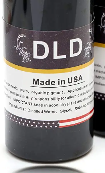 Черные тату чернила премиум класса набор пигментов для боди арта 230 мл черные