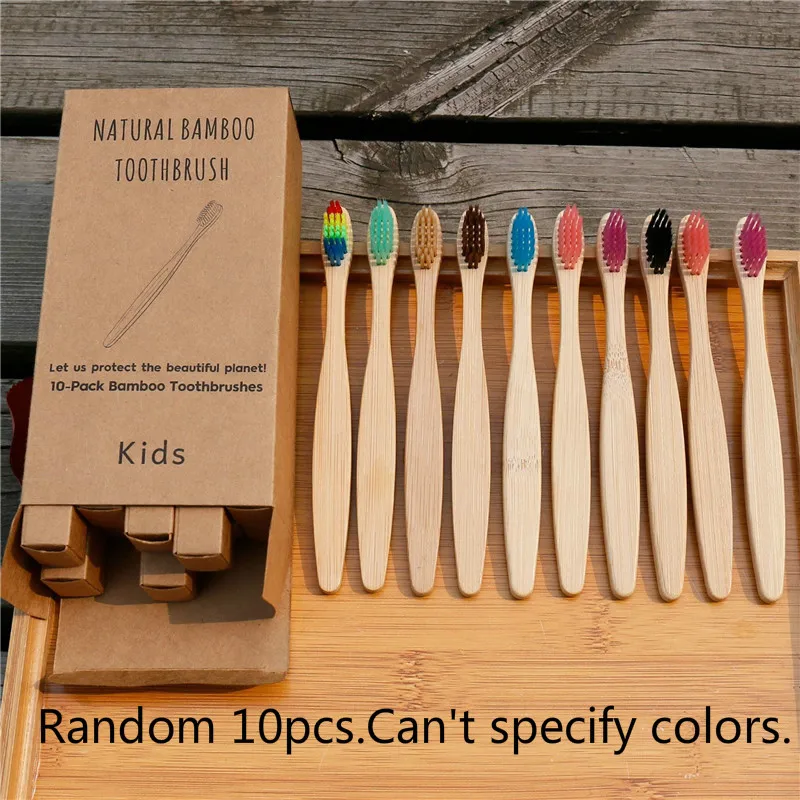 Random 10 pcs 10 шт./компл. детская мягкая Щетинная зубная щетка для детей зубные щетки для обучения зубные щетки Детские зубная щетка - Цвет: Random 10 pcs