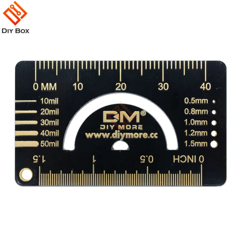 4 см PCB линейка, измерительный инструмент Многофункциональный резистор микросхема конденсатора IC SMD посылка блоки для электронных инженеров с цепочкой для ключей