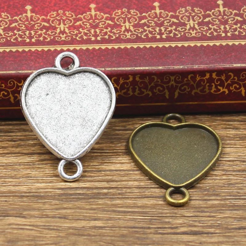 8 шт. подвеска в виде сердца с кабошоном 20 мм|Ювелирная фурнитура и компоненты| |