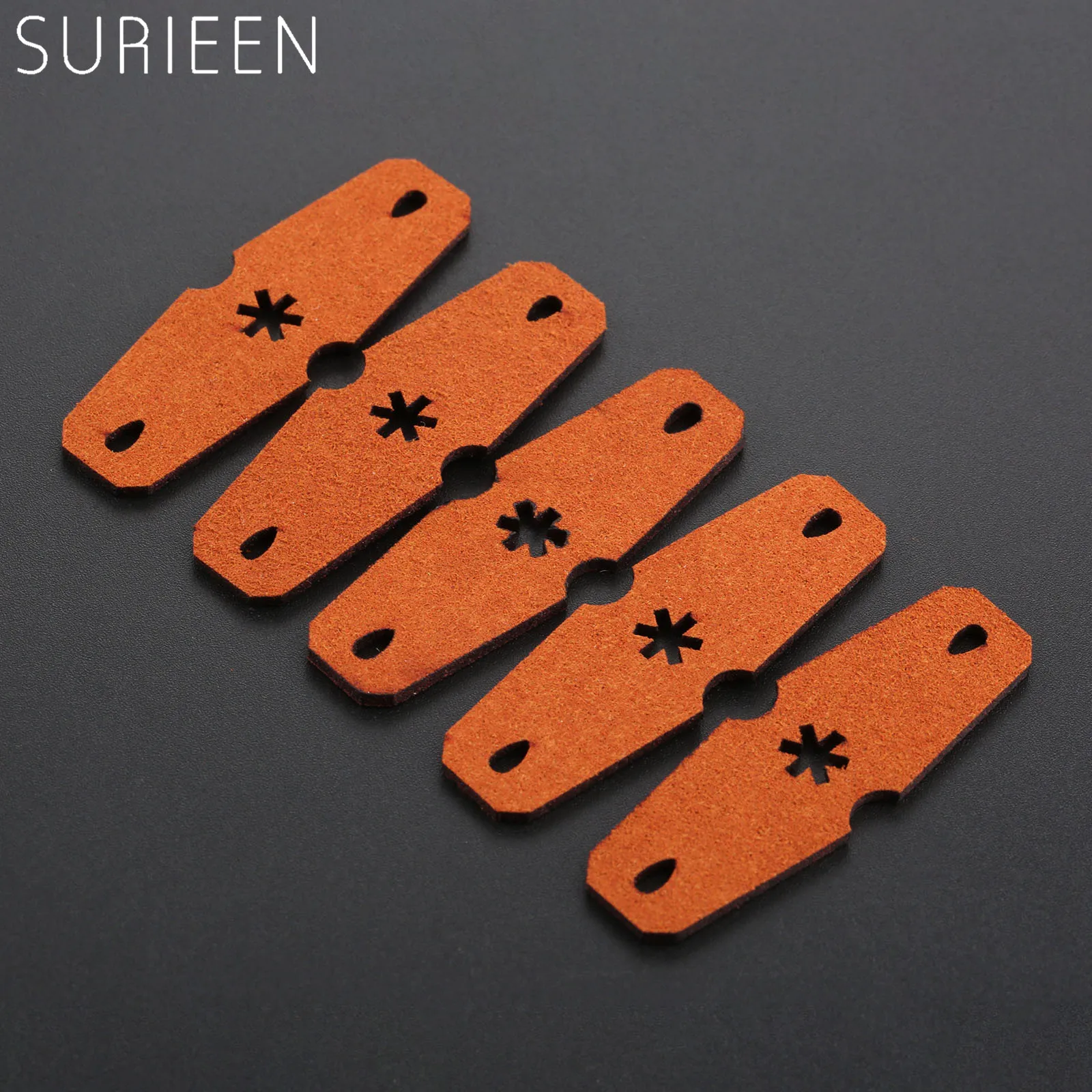 5 шт. коричневый рогатки Чехлы Чехол микрофибра кожа + дыропробивная машина на