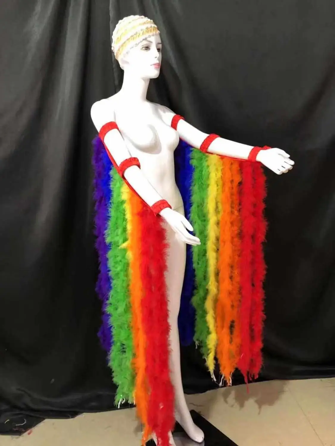 Аксессуары латинские танцы Самба модные изысканные головные уборы Перья