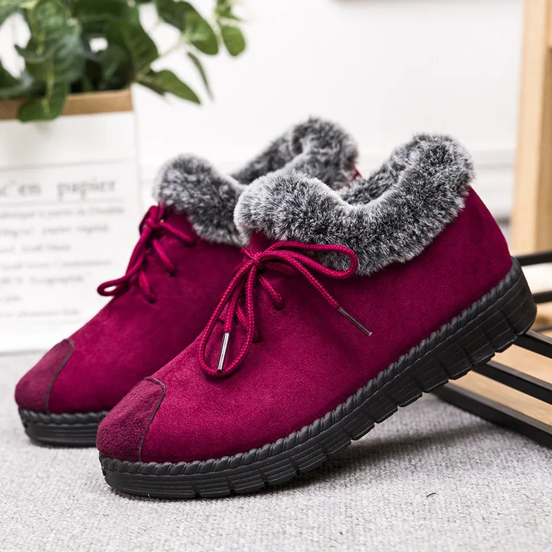 Новые женские зимние сапоги для студенток теплые короткие на плоской подошве