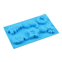 silicone cake mold handmake diy soap mold snowman elk tree christmas series bread mould silicone moulds for cake tools
