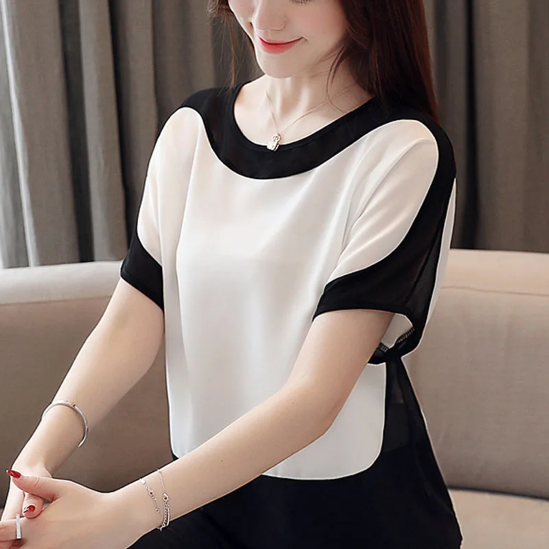 Blusas femininas рубашки 2019 женские топы шифоновые для женщин Топы harajuku соединены с
