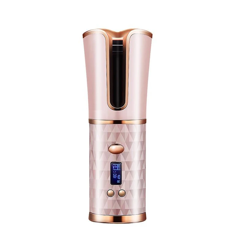 

Беспроводной автоматический утюжок для завивки волос, плойка с зарядкой от USB и ЖК-дисплеем, для создания Кудрей