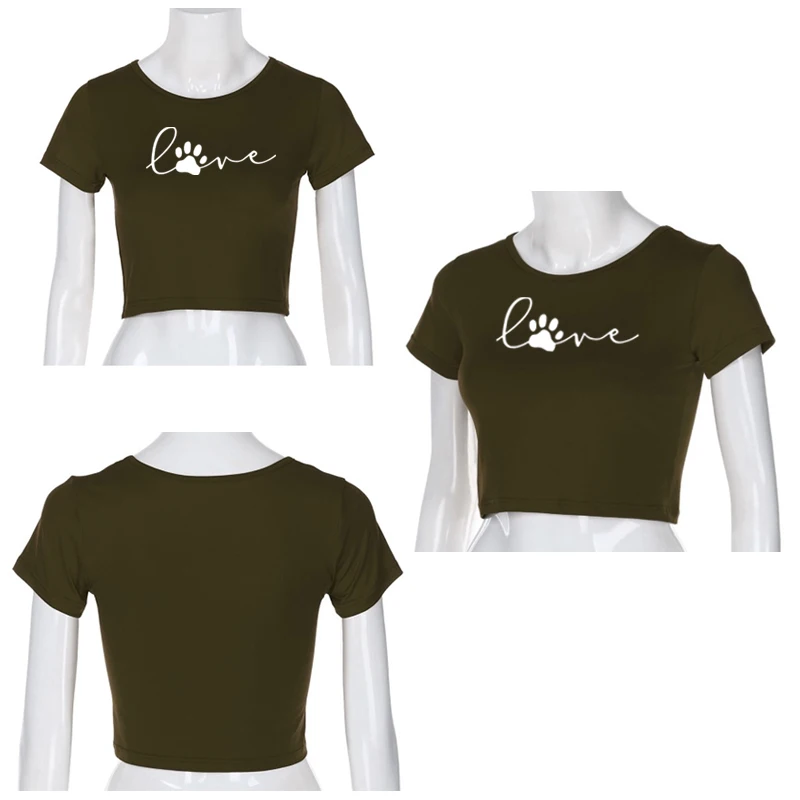 Женская летняя футболка с коротким рукавом и высокой талией принтом | одежда