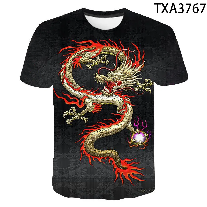 

2020 New Summer Dragon 3D T shirt Boy Girl Kids Fashion Casual Streetwear Men Women Children Printed T-shirt Cool Tops Tee