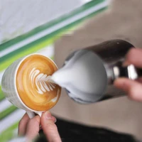 stainless steel frothing coffee pitcher pull flower cup cappuccino milk pot espresso cups latte art milk frother frothing jug