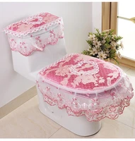 european lace toilet seat cover mat set waterproof thickening toilet seat cover accessories abattants wc bathroom products df50m