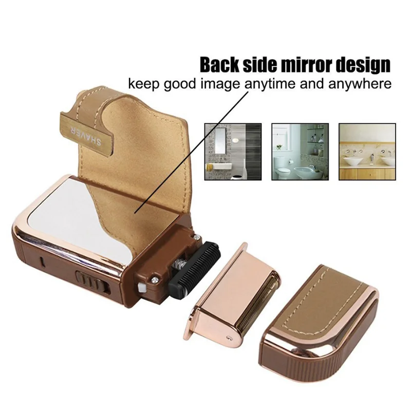 Kemei 2 в 1 аккумуляторная бритва для мужчин USB электрическая винтажная кожаная