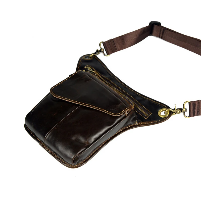 NEW Vintage Leather Drop Leg Bag Outdoor Thigh Waist Hip Fanny Pack for Men Women | Спорт и развлечения