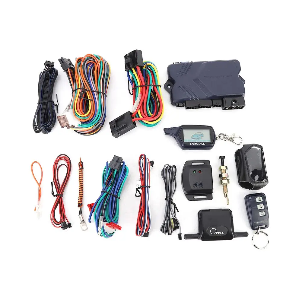 

2-Way Car Alarm System With Engine Start Remote Control Russian Version