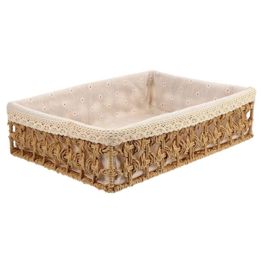 

1pc Practical Storage Basket Tabletop Organizer Basket Household Desktop Basket