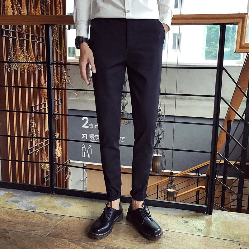 

Новинка 2022, брендовые осенние мужские брюки MRMT, повседневные однотонные обрезанные брюки для мужчин, длинные брюки для маленьких ног