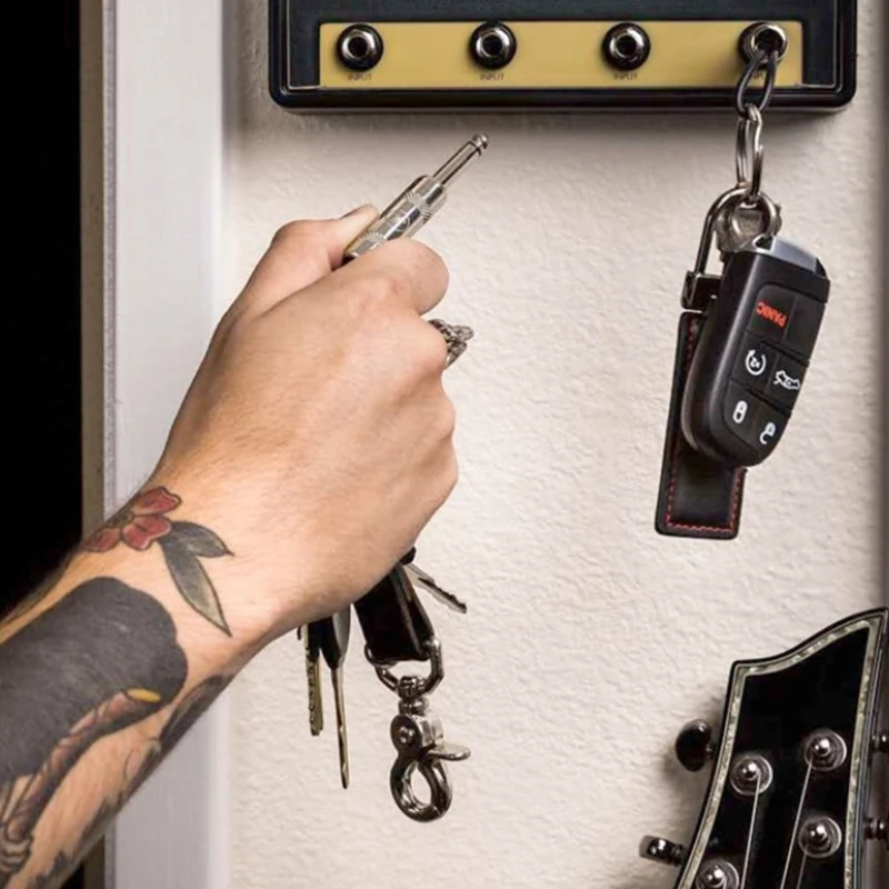 Key Storage Guitar Holder Accessory Plug Type Keychain Portable Stainless Steel Ring | Дом и сад