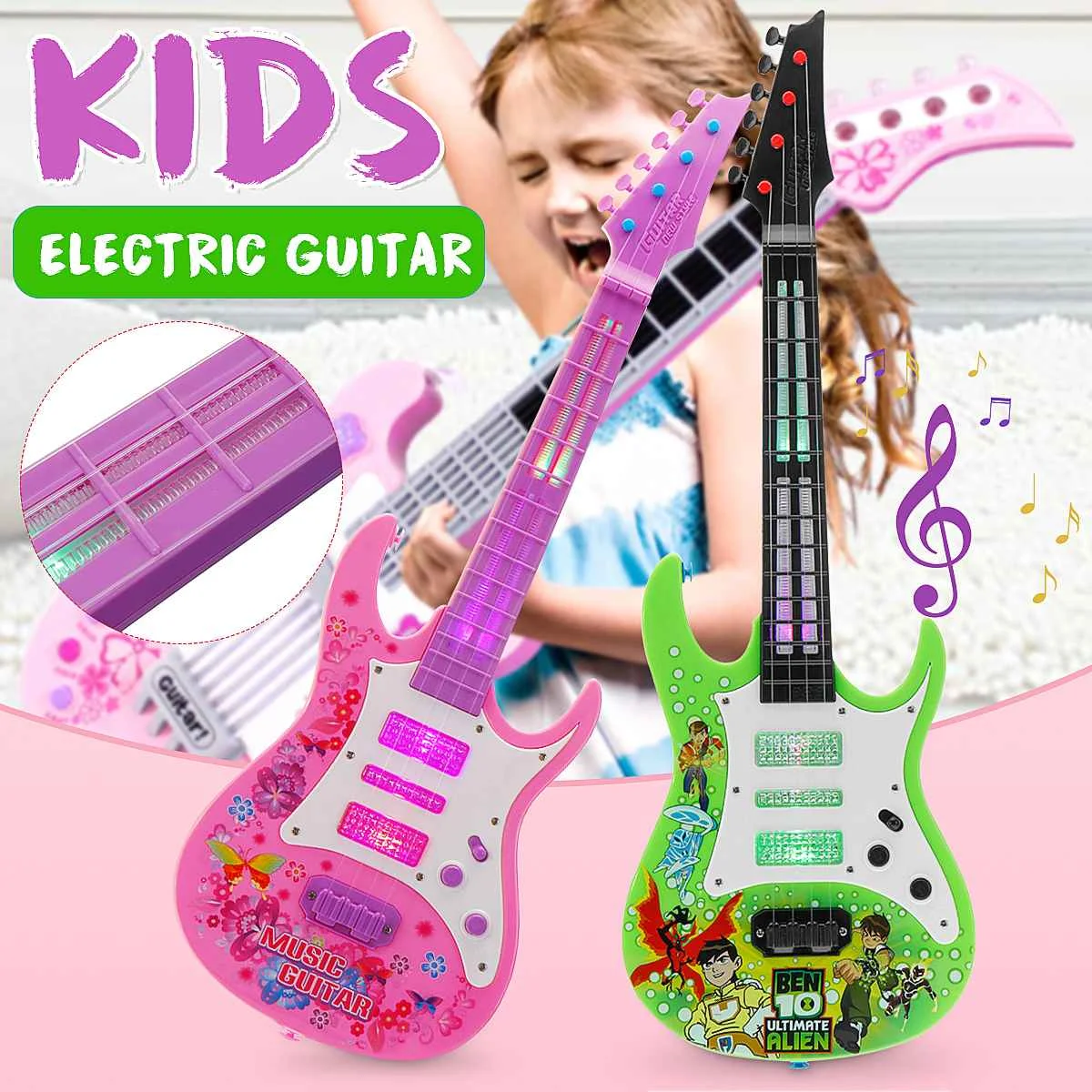 4-струнная музыкальная электрогитара высококачественные детские музыкальные