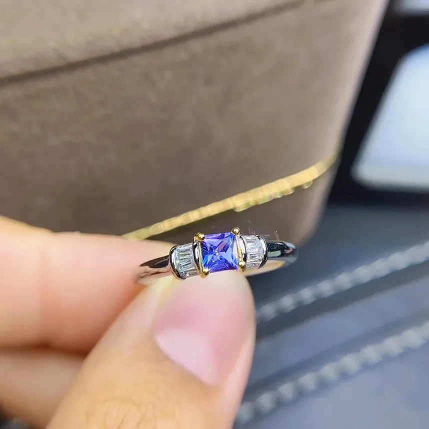 Новое поступление натуральный и танзанит кольцо Бесплатная доставка 925 пробы
