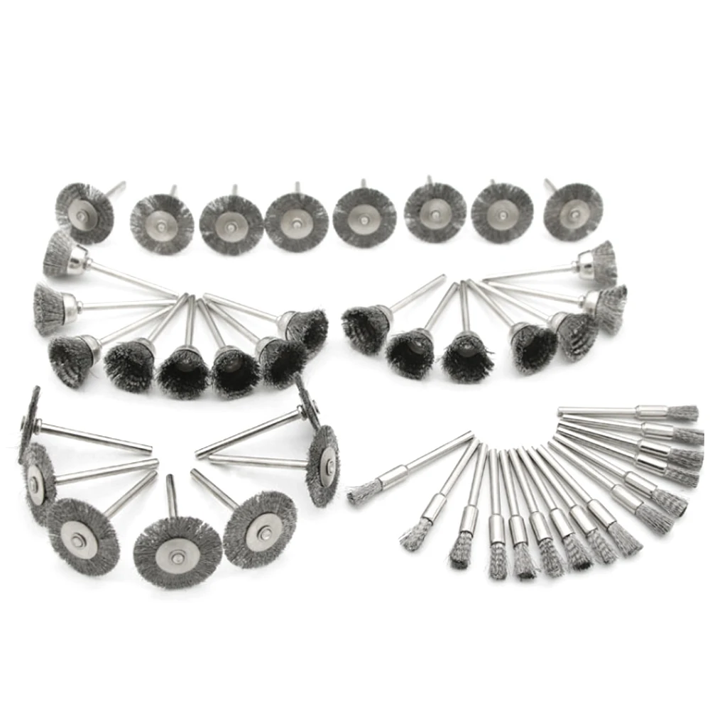 Набор щеток для полировки и шлифовки комплект из 45 вращающихся мини-инструментов