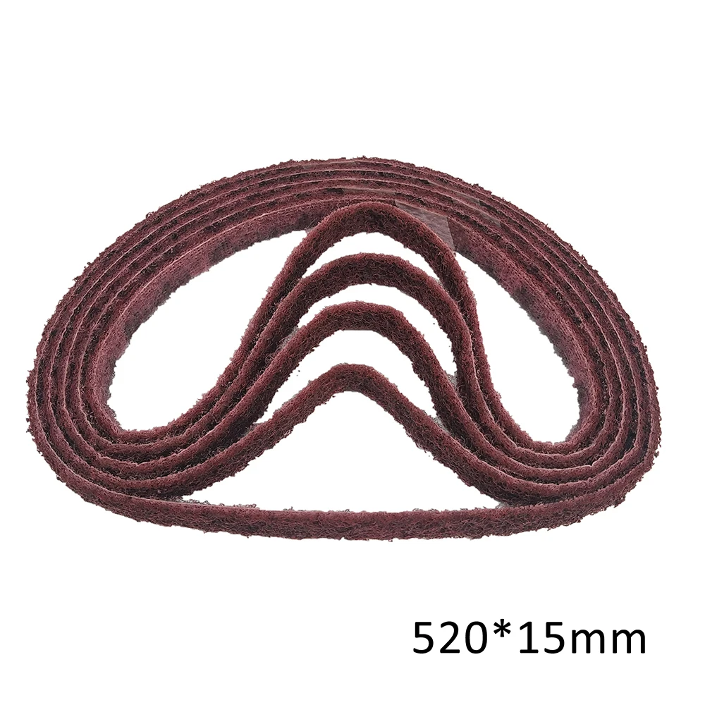 

New 10 PCS 520 x 15mm 600/400/240/150 Grits Polishing Nylon Belt Sand Belt for Stainless Steel Wood Polishing Deburring