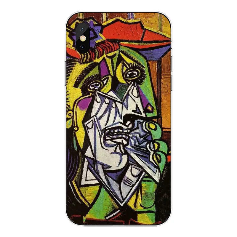 Пабло Пикассо chorando Menina чехол для iphone X XR XS Max 6 5 8 7 mais Caso Pintura A Oleo Casos De Telefone de Жесткий