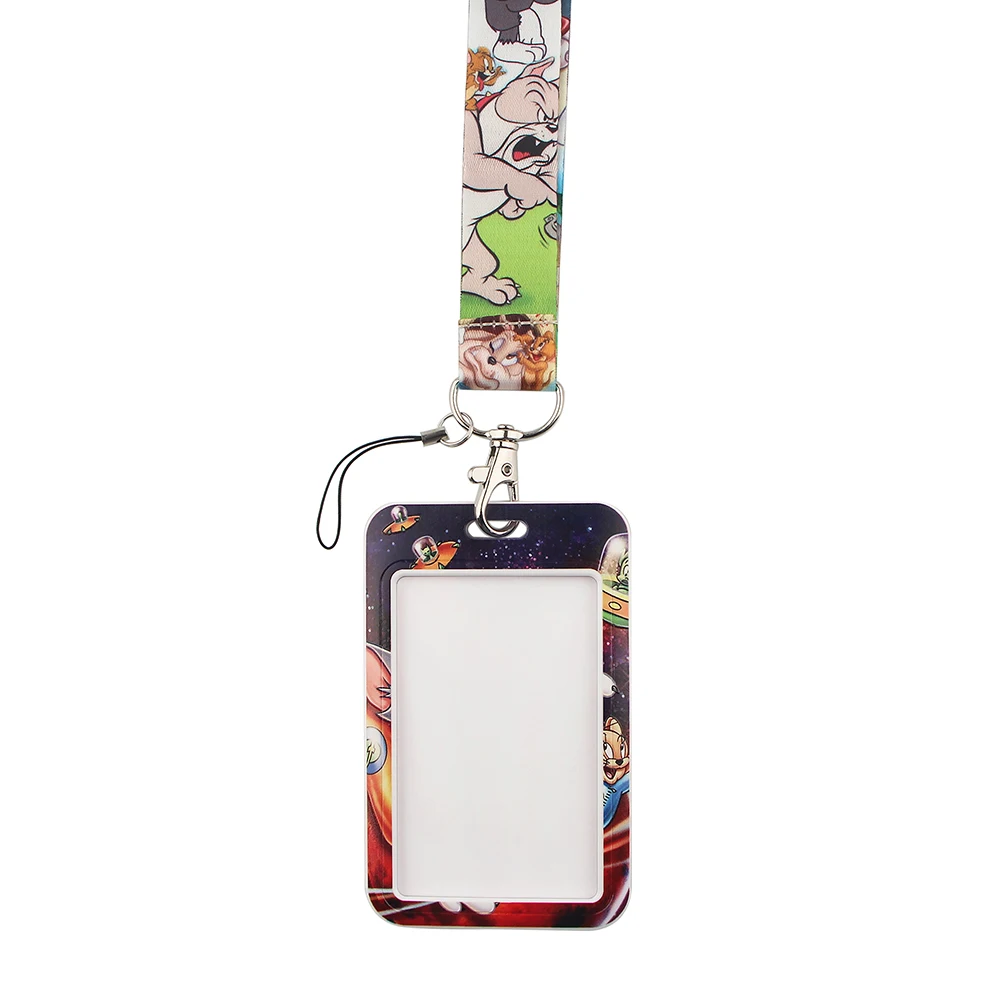 LT378 Anime Cats Print Keychain Ribbon Lanyards for Keys ID Card Phone Straps Hanging Rope Lariat Students Badge Holder |