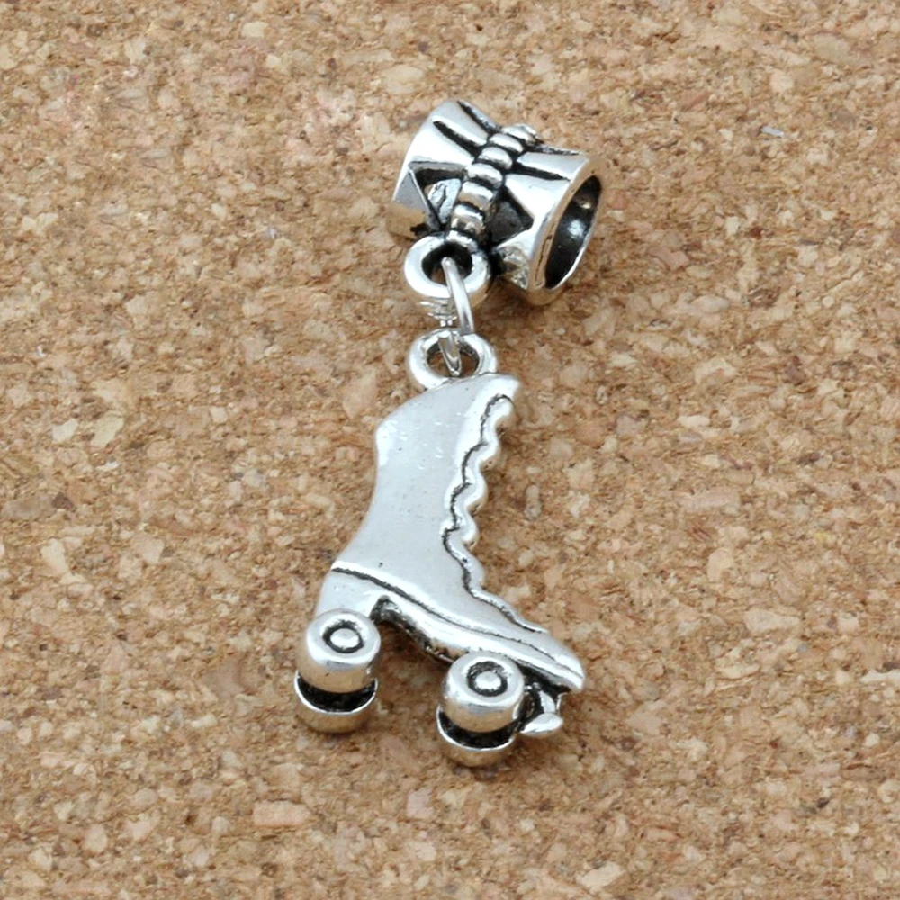 50 шт./лот металлические 3D роликовые коньки из цинкового сплава Подвески большие