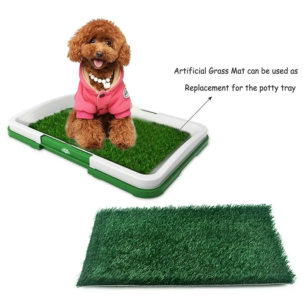 

1PC Pet Puppy Potty Trainer Indoor Training Toilet Dog Artificial Turf Grass Pad Pee Mat Patch For Dog Poop Bag Pet Supplies